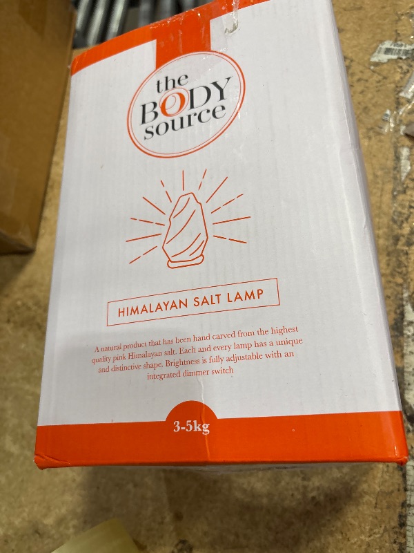 Photo 1 of **LIGHT DOES NOT WORK** The Body Source Himalayan Salt Lamp | 8-10 in (7-11 lb) | Natural Salt Rock Lamp with Dimmer Switch & Wooden Base | Night Light & Bulb Replacement