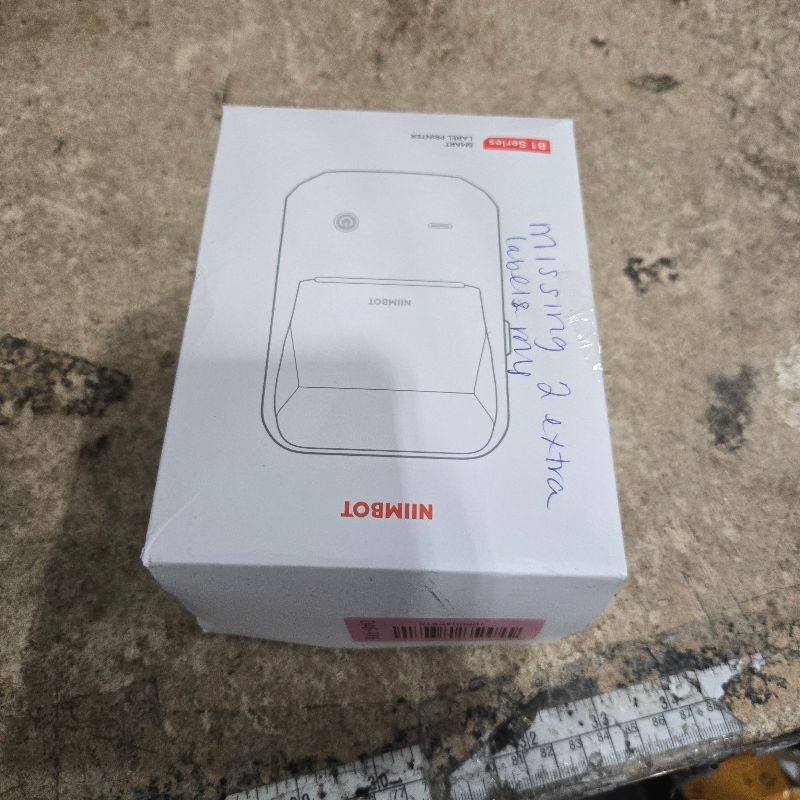 Photo 1 of **ONLY 1 TAPE** NIIMBOT B1 Label Maker Machine with 3 Tapes, 50x30mm/50x80mm/ 50x50mm Round Labels, Bluetooth Thermal Label Printer for Small Business,Office,Home,School (Blue, 1 Printer+3 Roll Label)