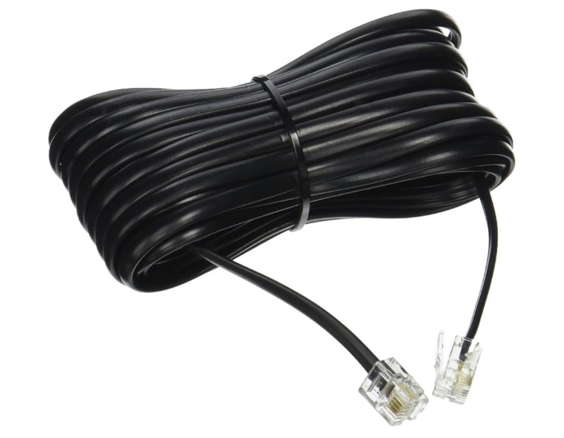 Photo 1 of 25 ft Black Phone Extension Cord Cable