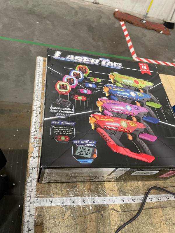 Photo 1 of **FACTORY SEALED** Laser Tag Guns Set of 4 - Rechargeable Infrared Technology Laser Tag for Kids, 360° Sensors+LCDs+Adjustable Life Value, Fun Family Game Toy Guns Teen Gifts for Ages 8+