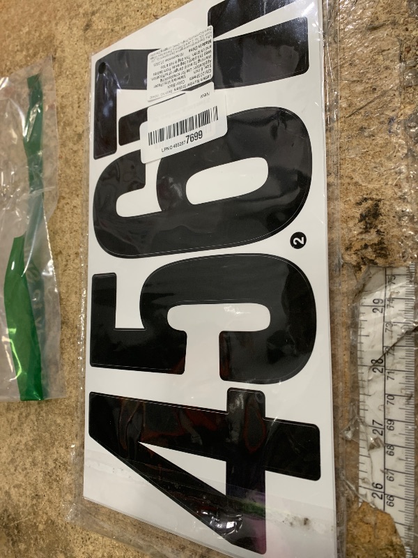 Photo 1 of 20 Sheets 6 Inch Letter Number Stickers, Self Adhesive Vinyl Capital Alphabet Punctuation Stickers for Mailbox, Crafts, House Number, Notice Boards - Black