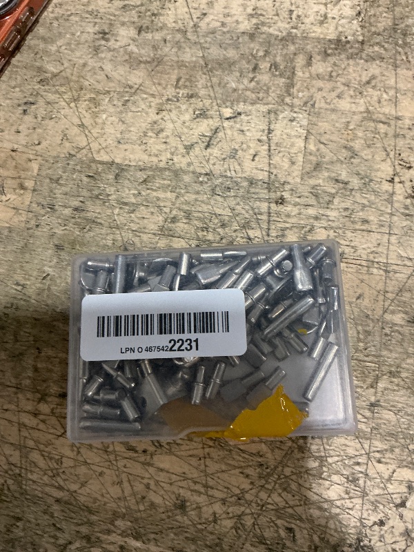 Photo 1 of 104Pcs Shelf Pins Kit,4 Styles Nickel Plated Shelf Support Pegs,Bookshelf Pegs for Shelves,Cabinet Shelf Bracket Pegs Shelf Pins Holders for Kitchen Furniture & Closet ( 5mm & 1/4inch )