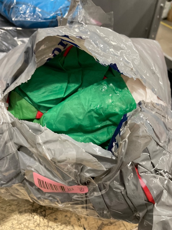 Photo 1 of 12 Ft Ht x 14 Ft L Giant Christmas Inflatables Santa Elf Ride Dinosaur Holding Candy Cane Christmas Blow Up Yard Decorations Built-in LEDs Christmas Decorations Outdoor Party Holiday Xmas Decor Lawn