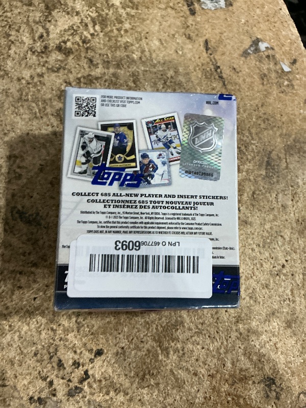Photo 1 of 2023-2024 TOPPS NHL Hockey Sticker Collection - 50 Packs Per Box*FACTORY SEALED 
