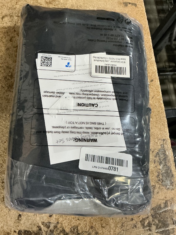 Photo 1 of 10 Set Compression Packing Cubes for Travel Essentials,Compressible Expandable Packing Cubes for Suitcase,OlarHike Luggage Organizer Bags for Travel,Handy Helper for Organizing Clothes(Black)