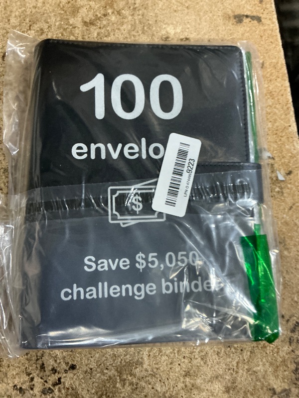 Photo 1 of 100 Envelopes Money Saving Challenge Binder with Laminated Tracker, Budget Binder with Cash Envelopes, Easy and Fun Way to Save $5,050 (Black)