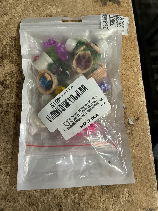 Photo 1 of 12 PCS Mini Dollhouse Accessories Potted Plants, Miniature Plants for Doll House Tiny Fake Greenery Bonsai Ornament Crafts for Adults Dollhouse Decoration and DIY Handicrafts