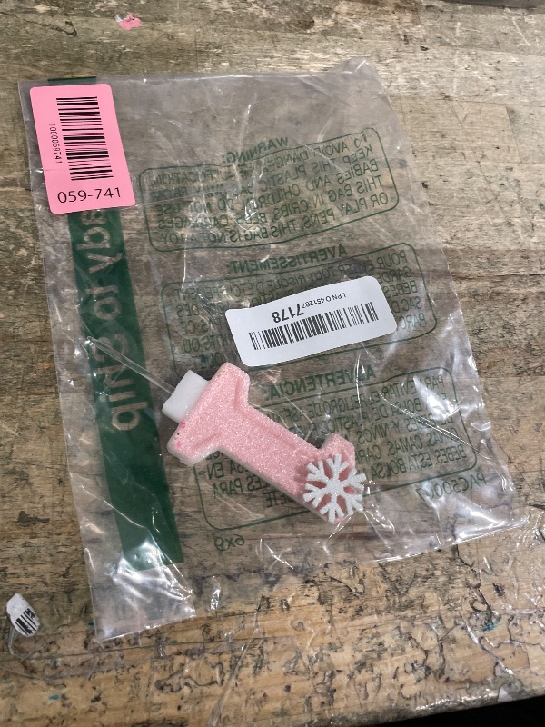 Photo 1 of 1st Snowflake Birthday Candle Pink Number 1 Candle with Snowflake Winter Onederland 1st Birthday Party Decorations for 1st Birthday Party, Anniversary Cake Decoration