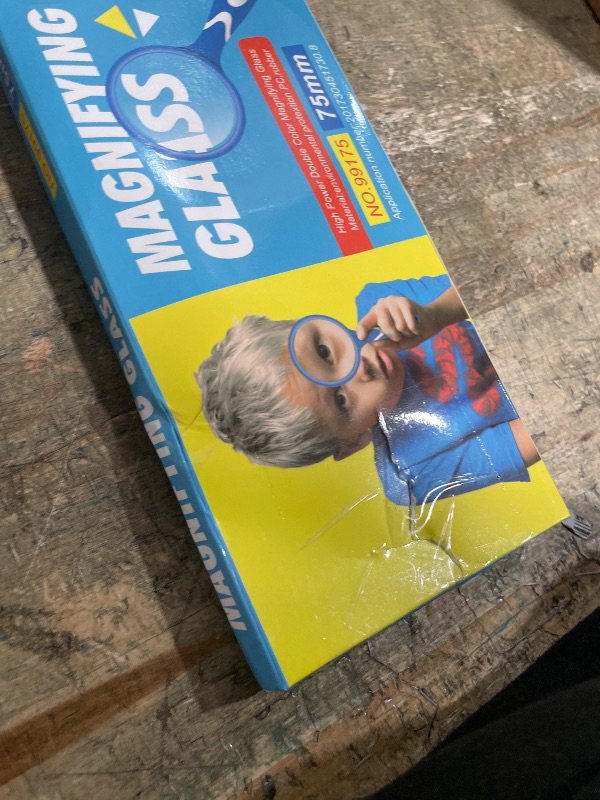 Photo 1 of 10X Shatterproof Magnifying Glass 10X Large Handheld Magnifying Glass for Seniors Kids 75mm Magnifying Lens with Non-Slip Rubber Handle Magnifier Glass for Reading Science Insect Hobby Observation