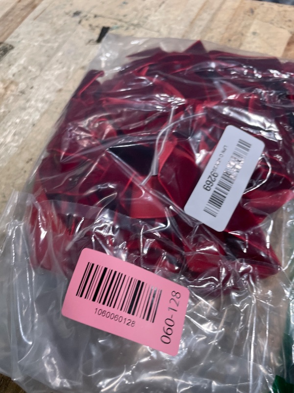 Photo 1 of 12Pcs Burgundy Velvet Ribbon Bows Christmas Tree Decorations,5in x 10in Xmas Ornaments for Tree Home Party Front Door Wreath Garland Holiday Decor