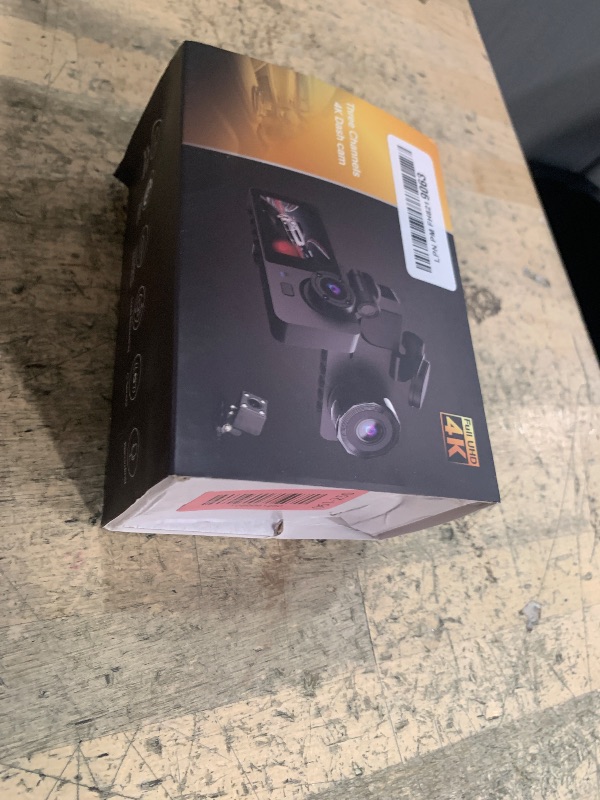 Photo 1 of ** FOR PARTS ONLY ** 
Dash Cam Front and Rear Inside, 4K Full HD Triple Dash Camera for Cars, Car Camera with 32GB Card,Built-in Loop Recording,G-Sensor,24H Parking Monitor,WDR,Accident Lock
