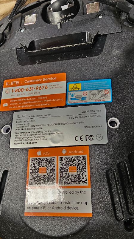 Photo 1 of ***missing charger ***ILIFE V5s Plus Robot Vacuum and Mop Combo with Wi-Fi/App/Alexa, Automatic Self-Charging Robotic Vacuum Cleaner, Slim and Quiet, Cleans Hard Floors Carpets and Pet Hair (V5s Pro Upgrade Version)