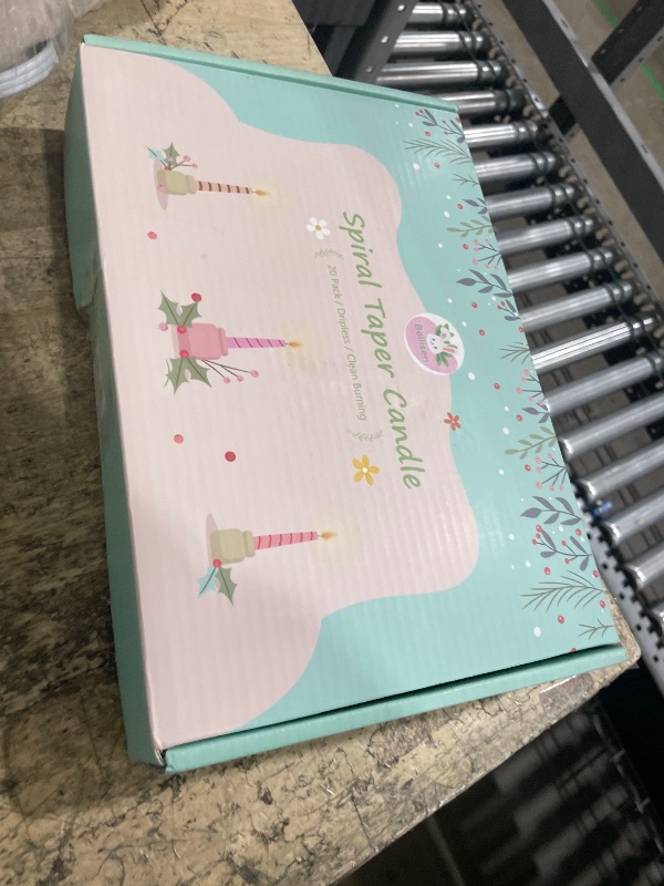 Photo 1 of 20 Pack 10 Inch Light-Mocha Spiral Taper Candles for Home Decor, Unscented Dripless Twisted Candlesticks for Weddings Dinner Holiday Decoration Formal Events