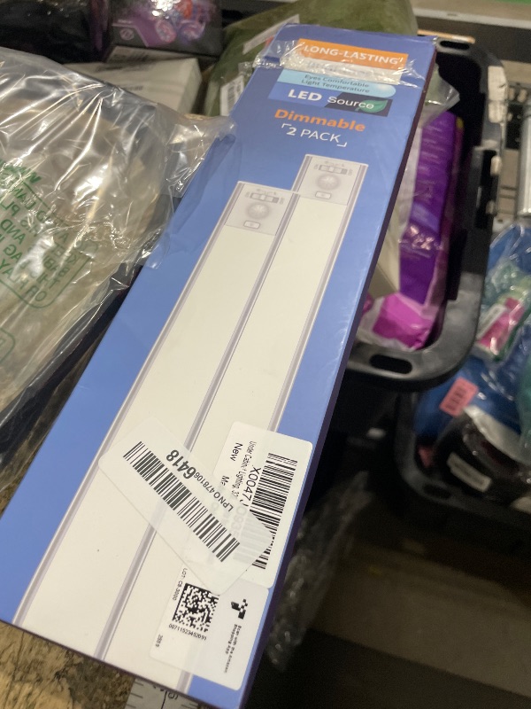 Photo 1 of 13inch Under Cabinet Lighting, 3200mAh Rechargeable Motion Sensor Light Indoor, LED Battery Operated Cabinet Lights, Dimmable Closet Light, Wireless Under Counter Lights for Kitchen (2pack)