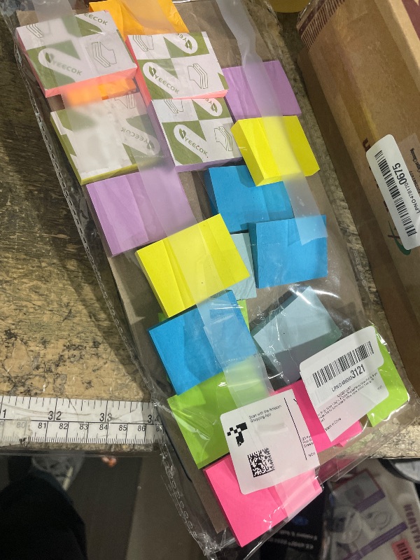 Photo 1 of (24 Pads) Sticky Notes 1.5x2 in, 8 Colors Post Self Sticky Notes Pad Its, Bright Post Stickies Colorful Sticky Notes for Office, Home, School, Meeting, 75 Sheets/pad