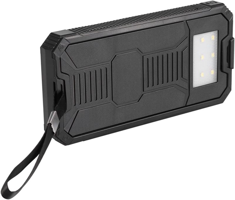 Photo 1 of **NOT IN ORIGINAL PACKAGING** 20000mAh Dual USB Solar Fast Charging Power Bank Case Kit for Outdoor Travelers and Sport Enthusiasts (Black)