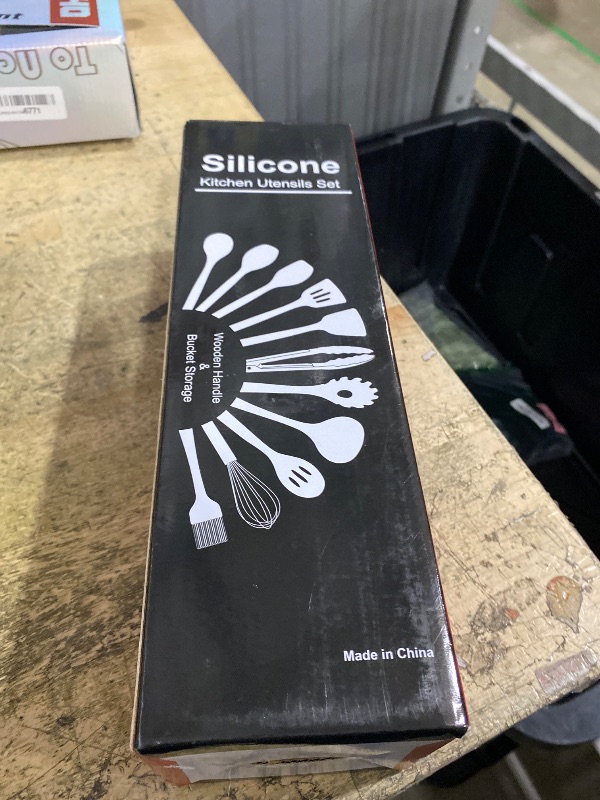 Photo 1 of Silicone Cooking Utensil Set,12 PCS Cooking Cookware Kitchen Utensils Set for Cooking, Nonstick 446°F Heat-Resistant Cookware Kitchen Tools of Spoon,Brush,Whisk,Spatula,Turner Tongs (Khaki)