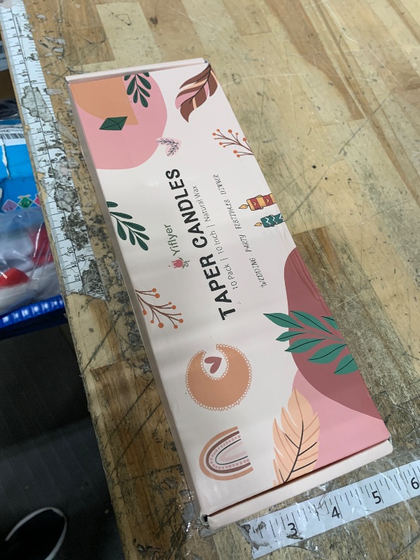 Photo 1 of 10 Inch Baby-Pink Taper Candles for Home Decoration, 10 Pack Unscented Candlesticks for Dinner Wedding Party, Smokeless and Dripless Candle Sticks