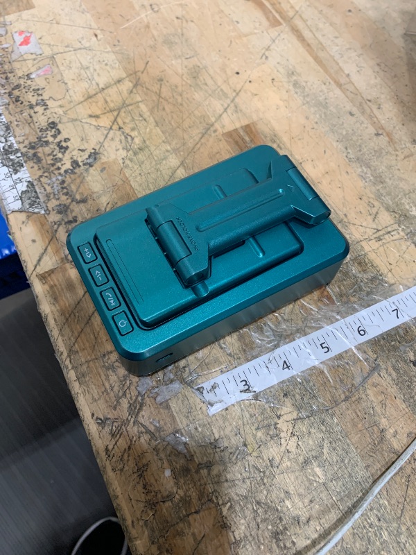 Photo 1 of ***MISSING PARTS***
JTEMAN Cell Phone Stand with Wireless Bluetooth Speakers,Angle Adjustable Strong Pedestal Phone Stand for Desk,HD Sound and Bass Bluetooth Speaker Compatible with All Mobile Phones(Green)