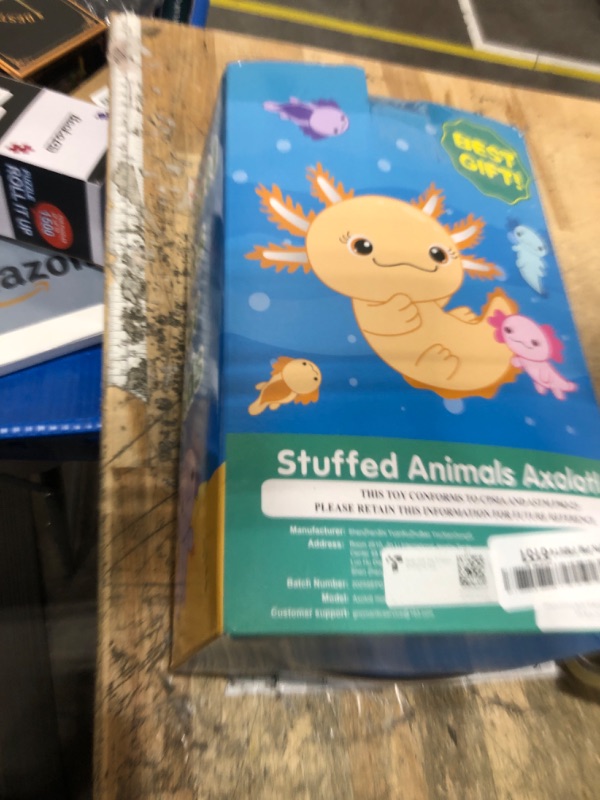 Photo 1 of *BROKEN ZIPPER* gnomantic 5 Pieces Axolotl Stuffed Animals with Babies Inside Belly - 1 Mommy Stuffed Axolotl with 4 Babies - Pink Axolotls Plush Toy for Kid Age 3-8, Gift Ideal for Christmas, Valentine's, Birthday