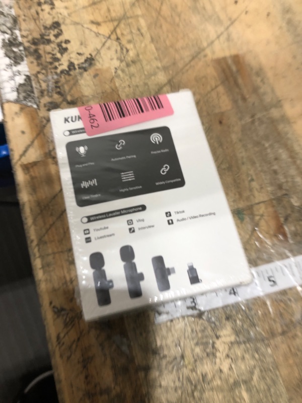 Photo 1 of 2 Pack Wireless Lavalier Microphone for iPhone iPad and Android Phone, Lapel Mic Plug and Play Wireless Mic Noise Reduction Mini Microphone for Video Recording Interview Podcast Vlog YouTube Tiktok