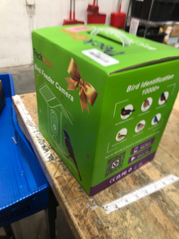 Photo 1 of **ITEM FACTORY SEALED** PeckCam® Bird Feeder with Camera Solar Powered, AI Identify & Auto Capture with 32GB Card, 2K HD Live Video Smart Bird Feeder Camera Instant Notifications in Backyard, Gift for Bird Lovers