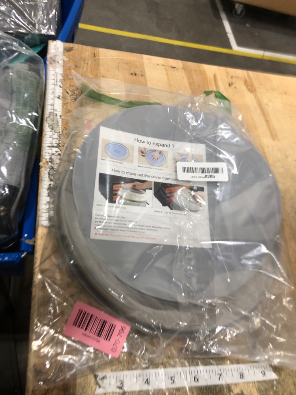 Photo 1 of 2 in 1, Aidacom Microwave Place Mat & Food Cover- Mat as Bowl Holder, for Splatter Guard, Multi-use: Silicone Trivet, Pot Holders, Drying, Baking, Utensils Rest for Kitchen Counter, Grey