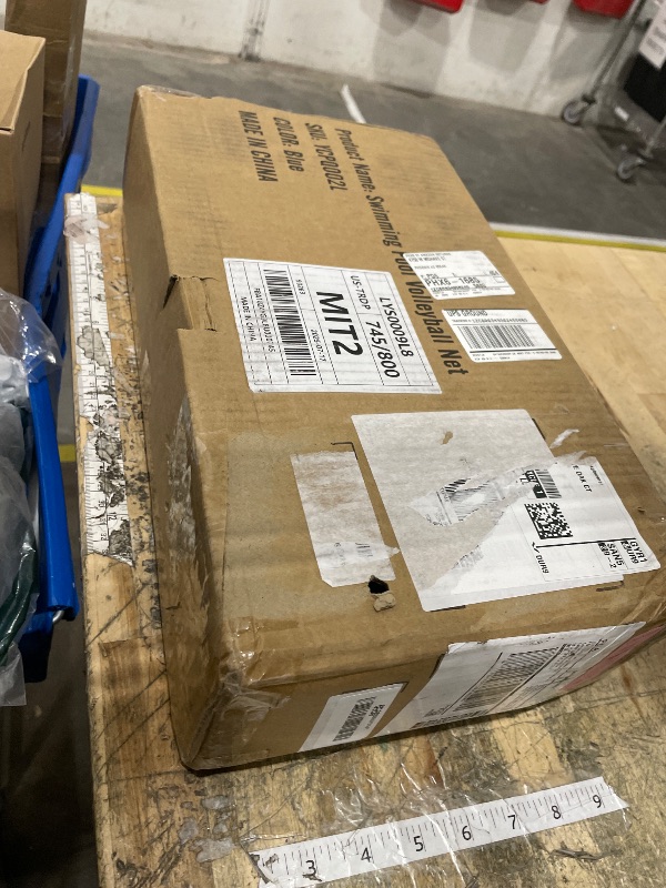 Photo 1 of **FACTORY SEALED** Base Free Swimming Pool Volleyball Net Set for Above Ground/Inground Pools with 3-Height Adjustable Aluminium Poles, Durable Anti-Sagging Net, 2 Water Volleyballs and Carry Bag (Deep Blue)