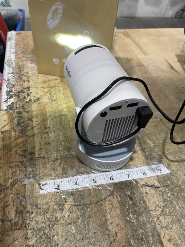 Photo 1 of [Built-in Apps & 2026 Upgraded] Mini Projector with WiFi 6 and Bluetooth 5.4 Support 4K 1080P Auto Keystone 180° Rotatable Projector Portable Compatibile with HDMI/TV Stick/Memory Stick/Laptop, White