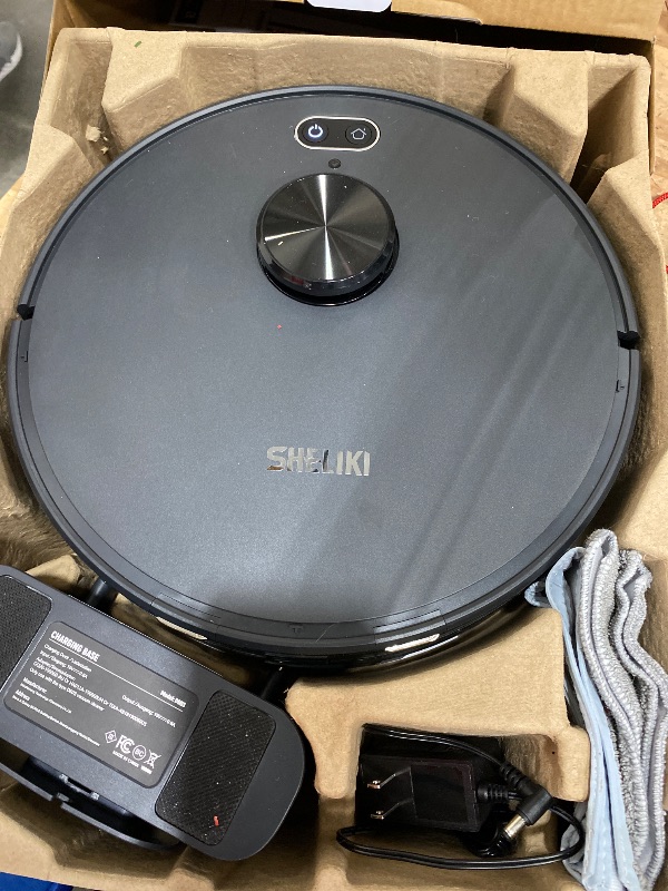 Photo 1 of ***heavy use dirty*** Robot Vacuum and Mop Combo, Robotic Vacuums Cleaner with LiDAR Navigation, Smart Mapping, Strong Suction, with WiFi/App/Alexa/Voice Control, Obstacle Avoidance, for Home, Wood/Hard Floors, Pet Hair