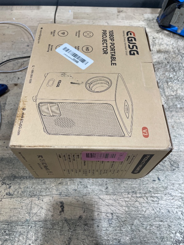 Photo 1 of [Electric Focus] Projector with WiFi and Bluetooth, 1080P,Portable Projector 4K with Zoom, EGJSG Outdoor Movie Projector for Home Theater UP to 300" with Carry Bag, for Phone/TV Stick/PC