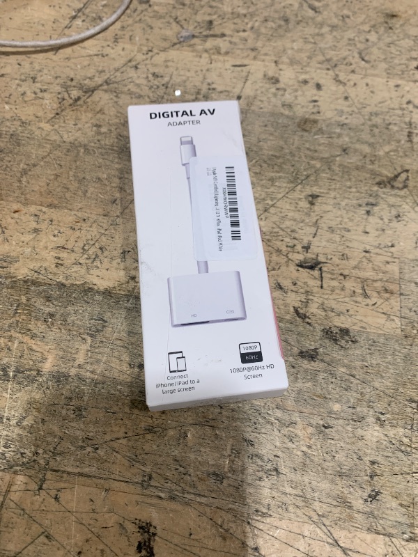 Photo 1 of [Apple MFi Certified] Lightning to HDMI Adapters with Digital AV 1080P Video & Audio Sync Screen Converter, Compatible with iPhone 14 Pro Max/13/12/X /8Plus / iPad/iPod-White