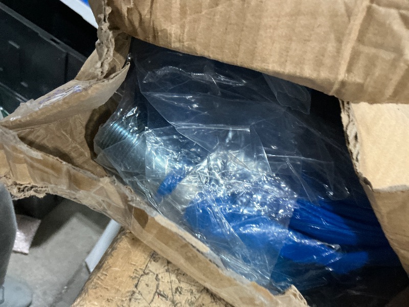 Photo 1 of 1-1/4" x 100ft PVC Lay Flat Water Pump Discharge Hose with NPT Pin Lug and Nipple Fittings, Heavy Duty Reinforced Pool Backwash Hose Assembly