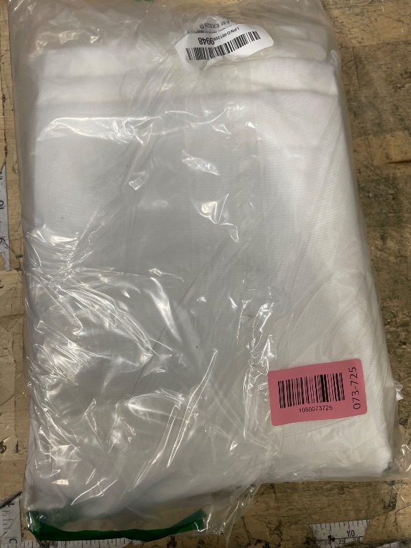 Photo 1 of 10 ft × 10 ft White Backdrop Curtain for Wedding Decor Holiday Party - White Wedding Backdrop Polyester Photography Backdrop Drapes Baby Shower Birthday Privacy Sliding Curtains Home Decor, 2 Panels