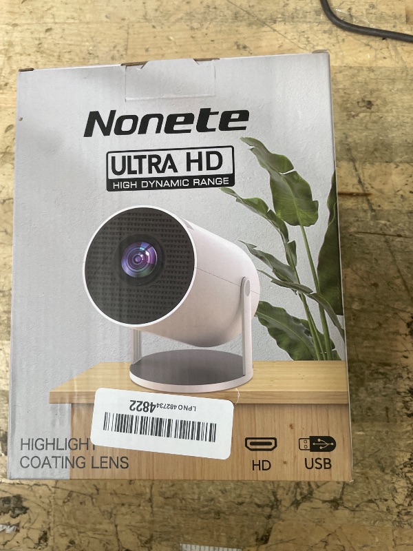 Photo 1 of [2026 Upgraded] Mini Projector Support 4K 1080P FHD Auto Keystone 270° Rotatable with WiFi 6 and Bluetooth 5.2 Projector Portable Compatibile with HDMI/TV Stick/Memory Stick/Laptop,White