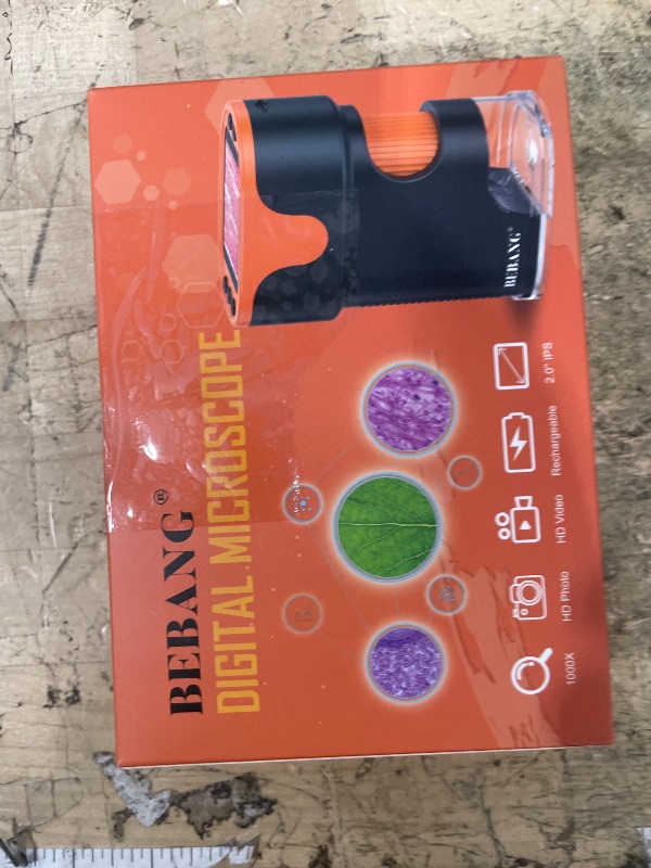 Photo 1 of 1000X Handheld Microscope for Kids 4K 2.0" Screen Rechargeable Mini Pocket Digital Microscopes w/Slides Kit Portable Edu Gift Age 4-6 8-12 Children Students