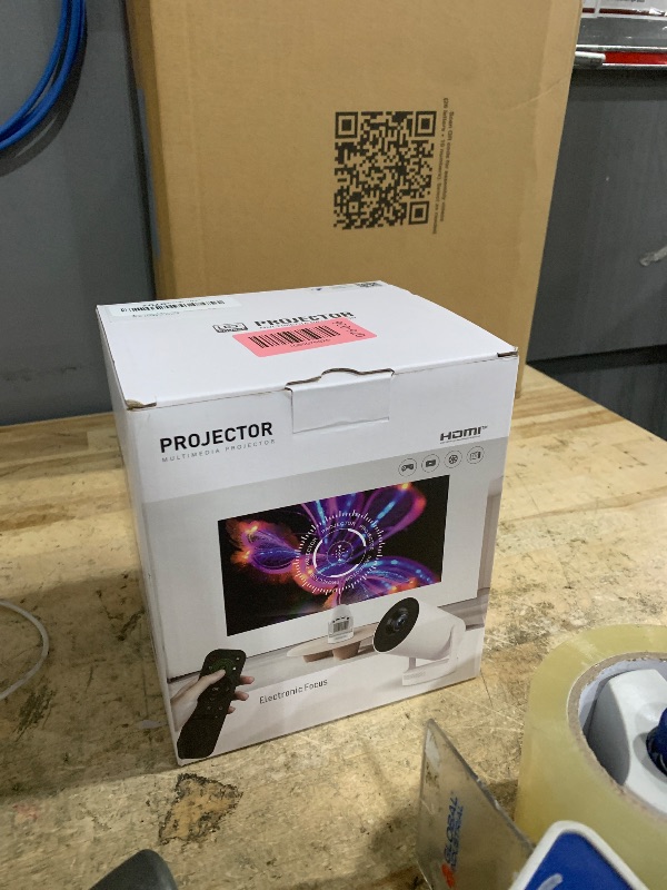 Photo 1 of [Electric Focus]Mini Portable Projector with 4K Support, Bluetooth 5.4 WIFI6, 5watt Sound Base Speaker, 260 ANSI, Android 11, 210° Rotation , Auto Keystone Correction Video Projector HY300 PLUS
