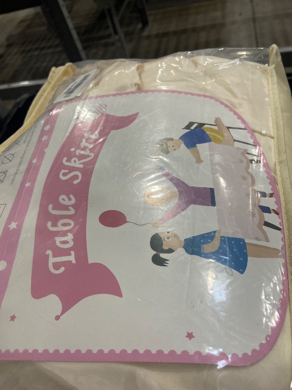 Photo 1 of ? Pack Ivory Tablecloths for Rectangle Tables 6ft, Wrinkle Resistant Spandex Table Cover Fitted Stretch Table Cloth with Pleated Ruffle Skirts for Party Banquet Dining Birthday Wedding