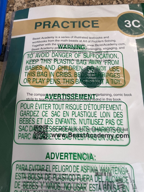 Photo 1 of 1 Learning book: Beast academy math practice 3c