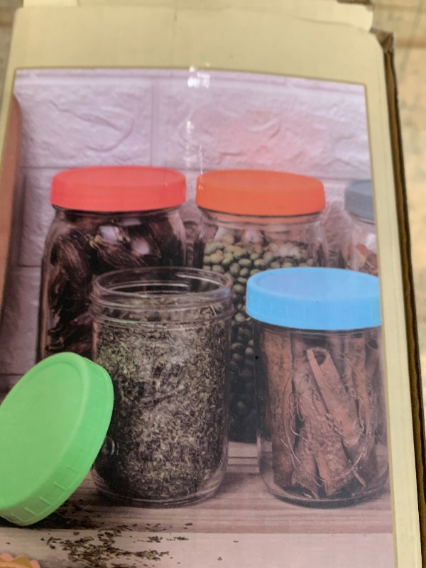 View 2 of 10 Pack Plastic Wide Mouth Mason Jar Lids for Ball, Kerr and More - Multicolor Storage Caps for Mason Jars, Canning Jars - Leak-Proof, Dishwasher Safe & Food Grade