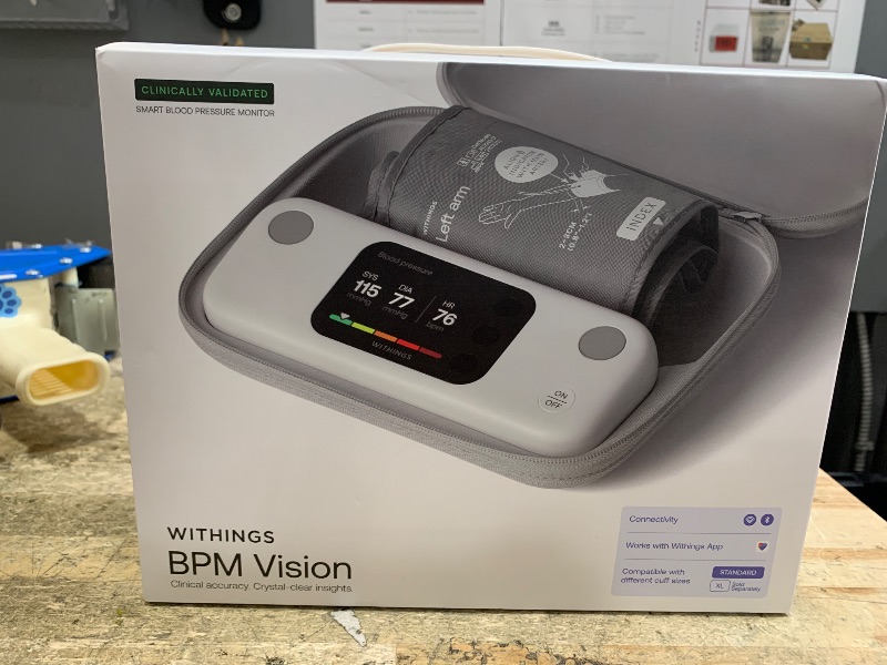 Photo 1 of ***FACTORY SEALED***Withings BPM Vision – Smart Arm Blood Pressure Monitor | FDA-Cleared | Easy-to-use, Accurate Systolic & Diastolic Measurements, Wide Range Cuff | Wi-Fi & Bluetooth | iOS & Android | FSA/HSA