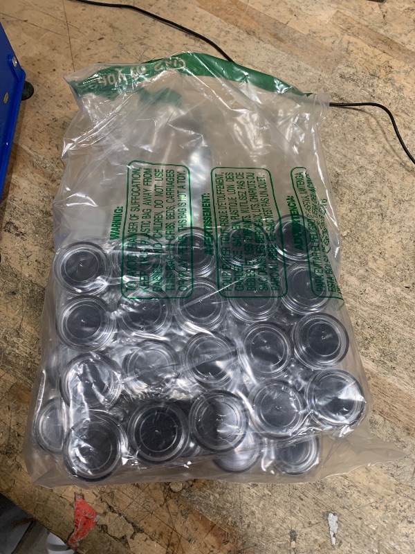 Photo 1 of 100 Pieces 10 Gram Sample Containers with Lids, Black Sample Jars, BPA Free Tiny Cosmetic Containers for Makeup, Lotion, Eye Shadow, Powder, and Lip Balms