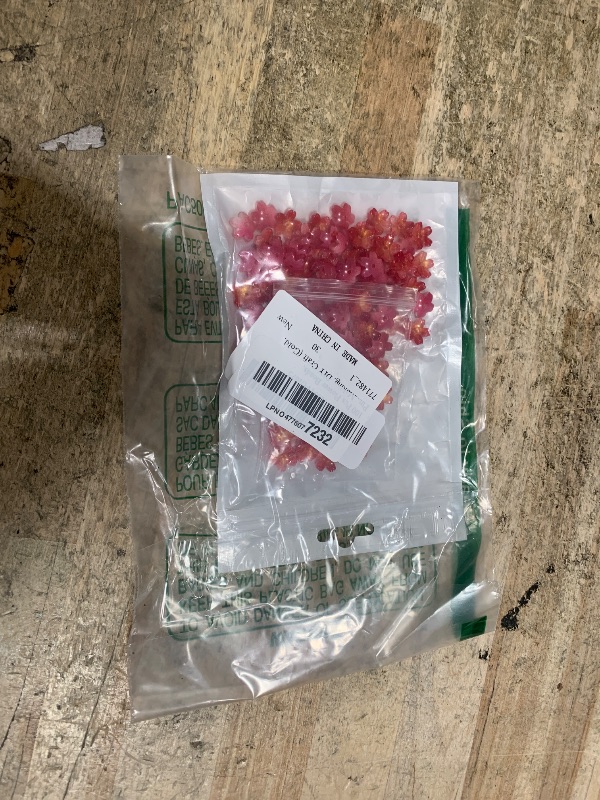 Photo 1 of 100 Pcs Flower Beads, Pink Gradient Flower-Beads, Cherry Blossom Glass Beads, Bead Caps Charms, Floral Spacer Bead for Jewelry Making, DIY Craft (Gold, Pink)