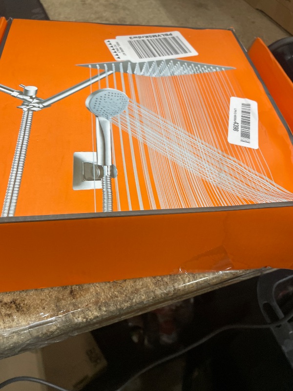 Photo 1 of 10 inch Rainfall Shower Head Combo Stainless Steel, THE FIRST WATERFALL mode, 10 Inch Rain Shower Head with Handheld 6 Spray Modes High Pressure, Overhead Shower Adjustable Extension Arm,Chrome