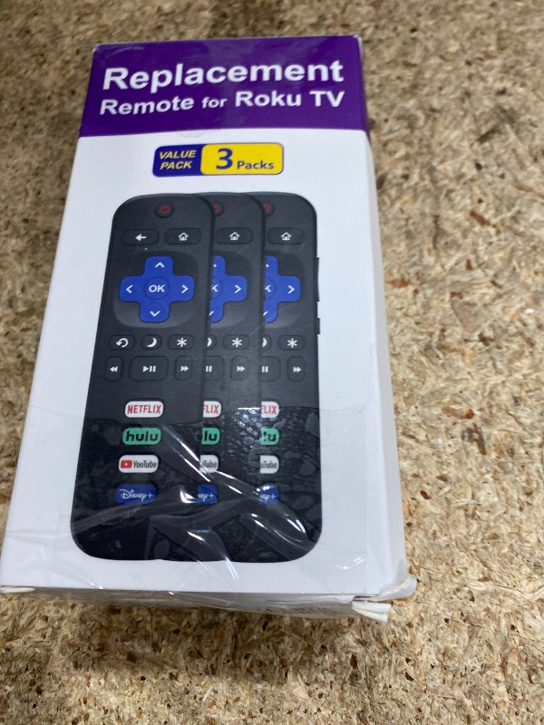 Photo 1 of (Pack of 3) Replacement Remote Control for Roku TV, Compatible with TCL Roku/Onn Roku/Hisense Roku/Westinghouse Roku/Sharp Roku/Philips Roku Smart TV