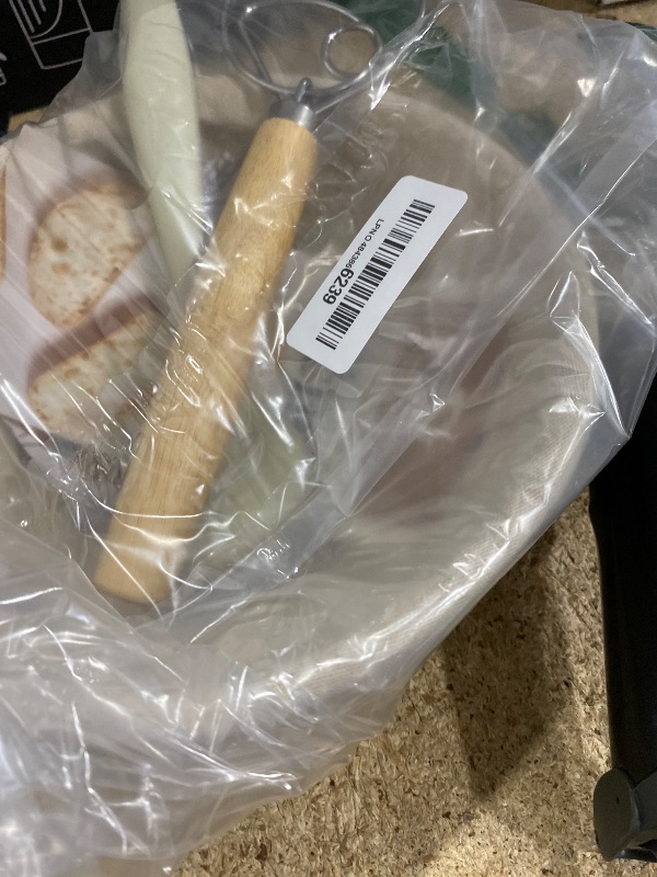 Photo 1 of ***Partial set missing pieces*** Superbaking Banneton Bread Proofing Basket Set with Silicone Dough Sling, 9" Splinter-Free Proofing Basket, Non-Stick Dutch Oven Liner, Sourdough Starter Kit, Sourdough Bread Baking Supplies & Tools