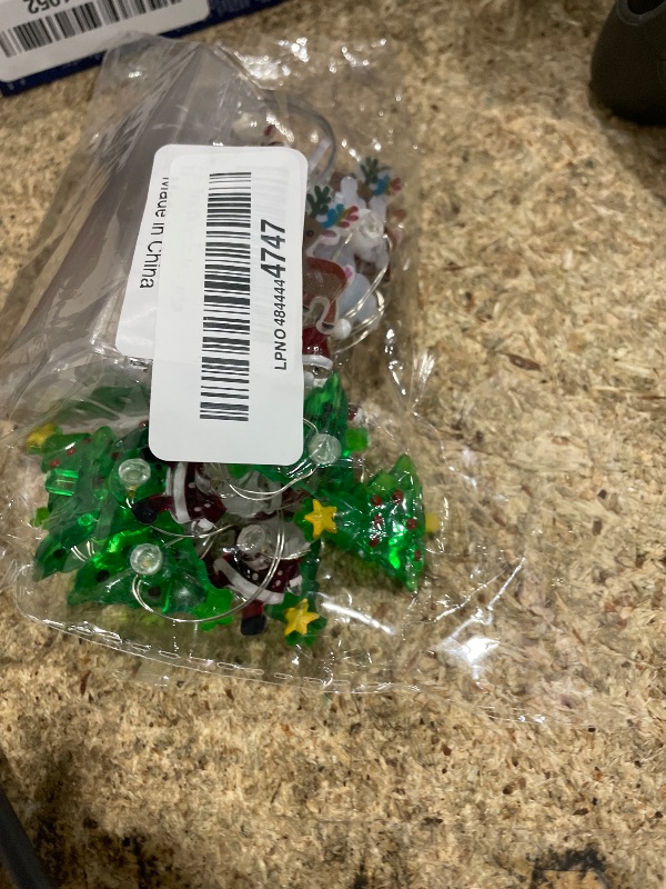 Photo 1 of [Timer] Christmas String Lights Decorations Snowman Tree Santa Christmas Lights Battery Operated,10FT Novelty Xmas Fairy Lights for Indoor Outdoor Tree Decorations (Mini Santa Tree Snowman Elk)