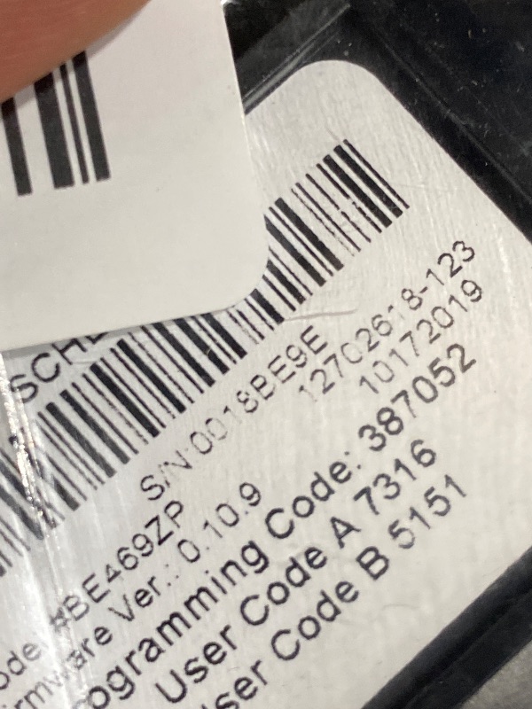 Photo 1 of *************FOR PARTS ONLY- MISSING PARTS***********
SCHLAGE BE469ZP CAM 625 Connect Smart Deadbolt With Alarm Inbuilt Camelot Trim In Bright Chrome