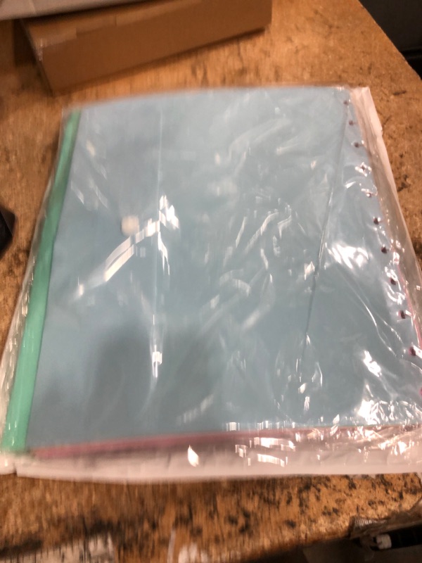 Photo 1 of 10 Pack Discbound Pocket 8.5 * 11.1 Inch Letter Size Pocket Dividers Discbound Notebook Planner Plastic Envelopes Planner Pocket Inserts for School Office Home Work Organizer