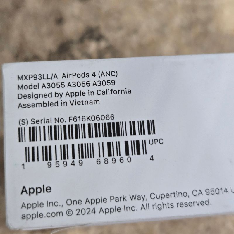 Photo 1 of **FACTORY SEALED**Apple AirPods 4 Wireless Earbuds, Bluetooth Headphones, with Active Noise Cancellation, Adaptive, Transparency Mode, Personalized Spatial Audio, USB-C Charging Case, Wireless Charging, H2 Chip
